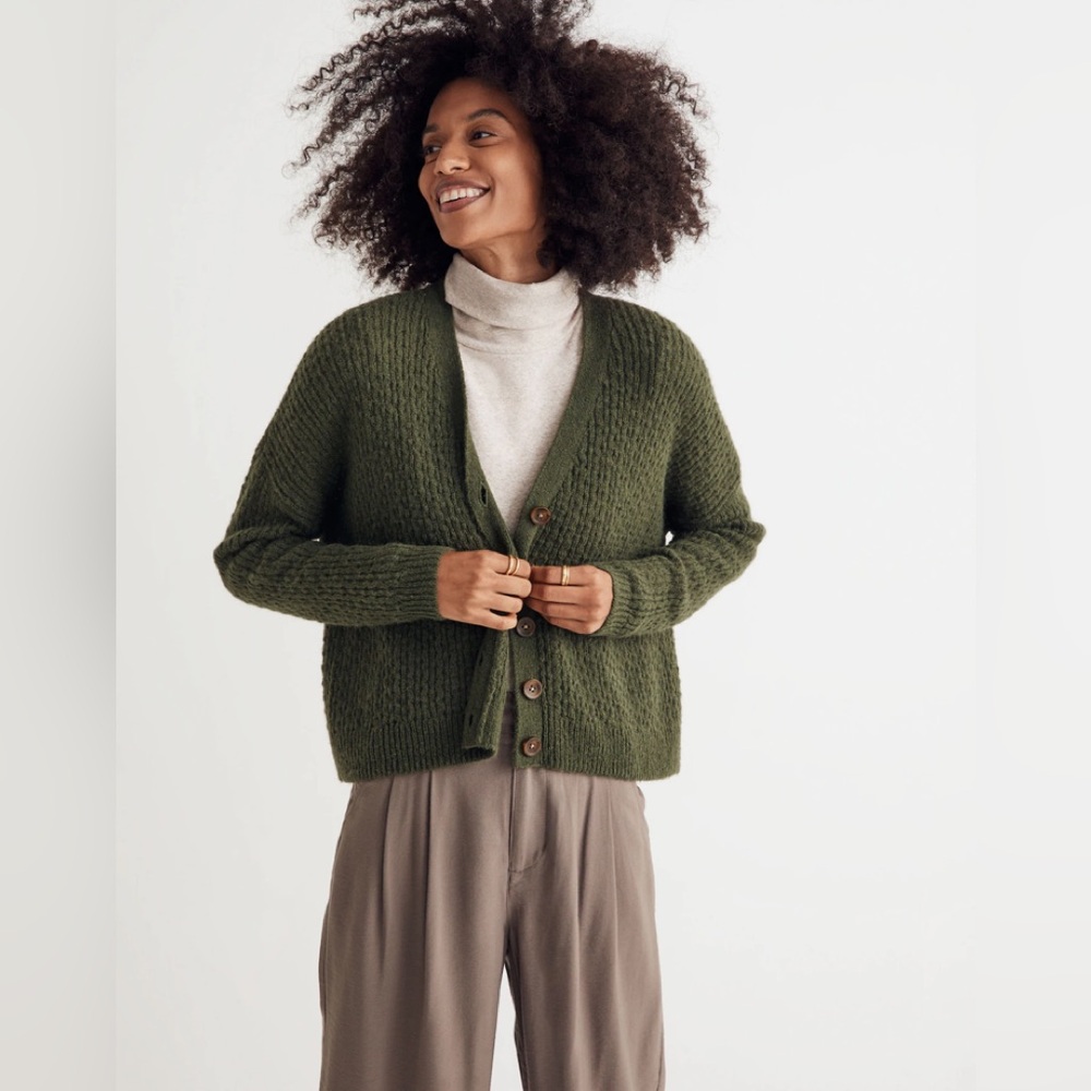 Madewell Olive Green Women's Cardigan Sweater